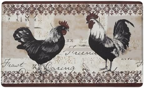 Anti-Fatigue Floor Comfort Mat, 18 x 30 in, Rooster, Waterproof, Non-Slip
