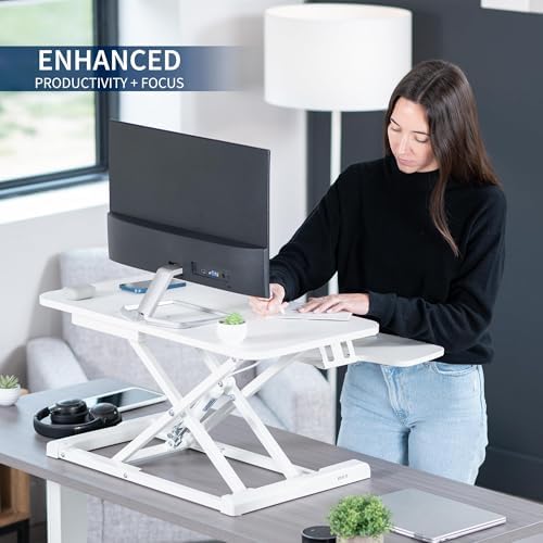 VIVO White 28 in Standing Desk Converter, DESK-V028KW