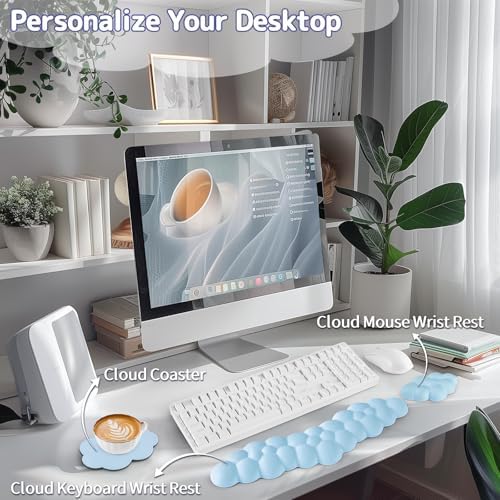 Sushret Cloud Wrist Rest for Keyboard and Mouse, Cloud Keyboard Wrist Rest