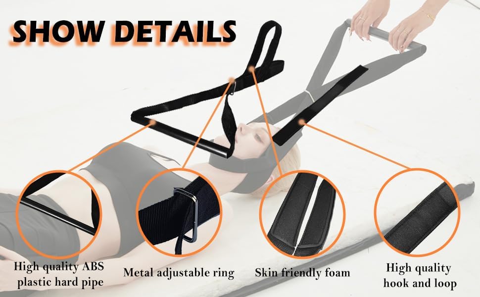 Neck Traction Device - Cervical Spine Decompression, Neck Pain Relief, Adjustable Traction Therapy for Neck and Shoulders