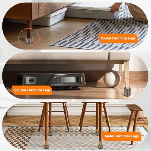 Furniture Risers Bed Risers Heavy Duty 1 inch, 2 inch, 3 inch, 4 inch Round Adjustable Bed Lifts Riser for Desk Legs Table Couch Sofa Chair Refrigerator Washing Machine (1 Inch, Brown, 16 Pack)