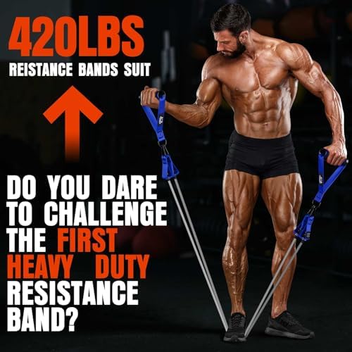 Heavy Resistance Bands for Working Out, 300LBS Exercise Bands with Handles