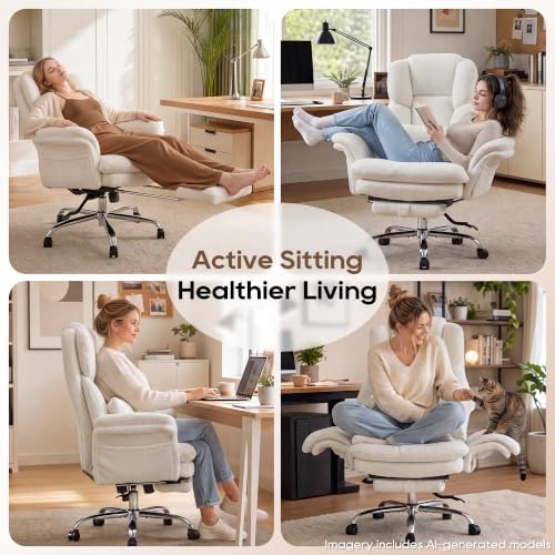 Big and Tall Criss Cross Legged Office Chair with Flip Armrests