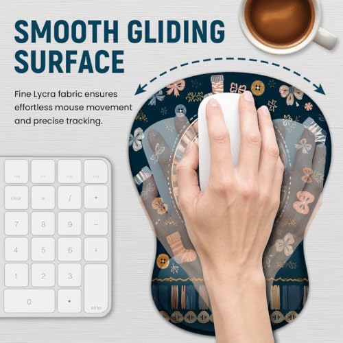 Ergonomic Mouse Pad with Wrist Rest, Gel Wrist Support, Poodle