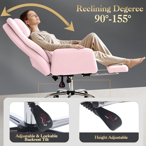 Cross Legged Office Chair with Adjsutable Armrests & Headrest