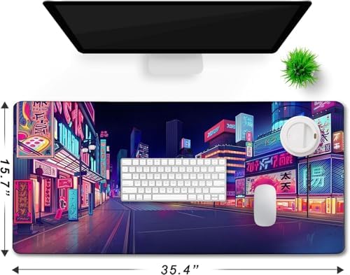 Japanese City Big Desk Mat Large Office Desk Pad