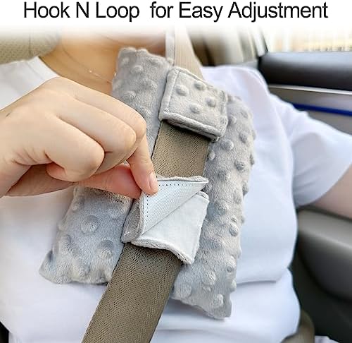 Neck Pad Strap Cushion Pillow for Arm Sling Comfort Shoulder Support Pad Rotator Cuff Replacemet Surgery Elbow Brace Carry Padded Cover Broken Wrist Hand Injury Cast, Minky Dot Light Gray