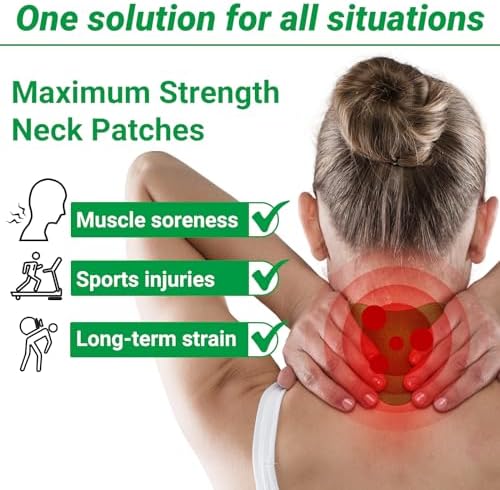 ishancare Neck Patches - 24 Count Warming Herbal Plaster Maximum Strength Heat Patches, 8 Hours Deep Heating Extra Strength Joint Soreness Soothing Patch for Neck, Knee, Back, Shoulder