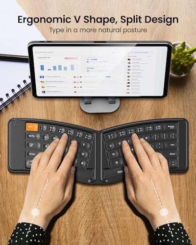 ProtoArc XKM03 Ergonomic Foldable Keyboard Mouse for Business and Travel