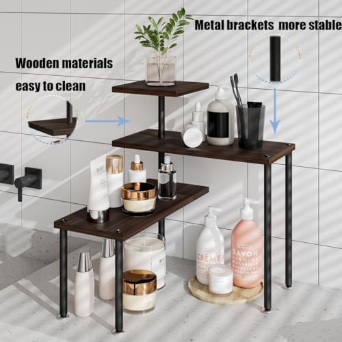 3 Tier Adjustable Countertop Organizer Corner Shelf