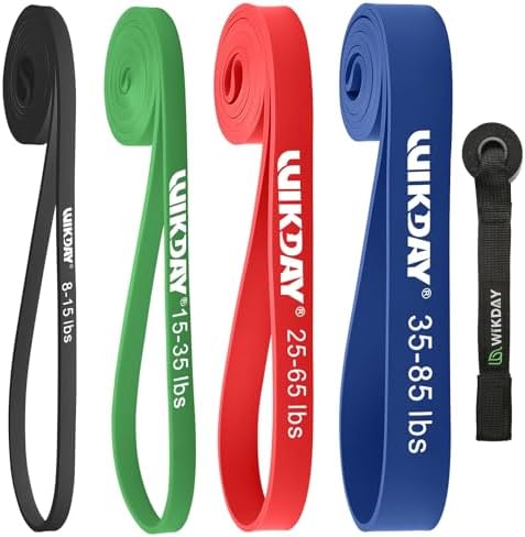 WIKDAY Resistance Bands for Working Out, Exercise Bands, Workout Bands, Pull Up Assistance Bands for Body Stretching Training Physical Therapy Muscle Training for Men & Women