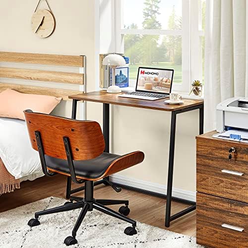 WOHOMO Folding Desk, 31.5" Foldable Computer Table for Small Spaces, Walnut