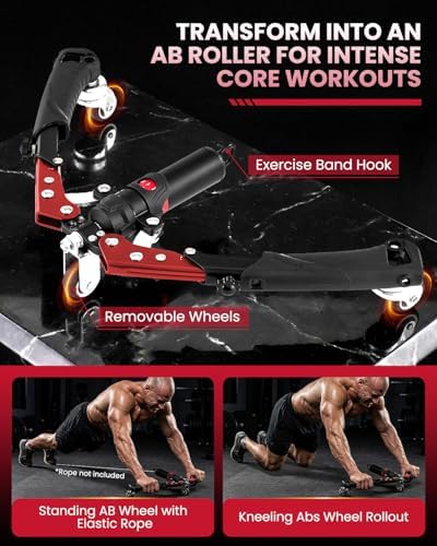 SAKER Twister Arm Trainer, Adjustable Hydraulic Home Gym Equipment for Strength Training, 22-440Lbs Chest Expander with Ab Roller Wheel, Workout Equipment for Men & Women, Arms Chest Core