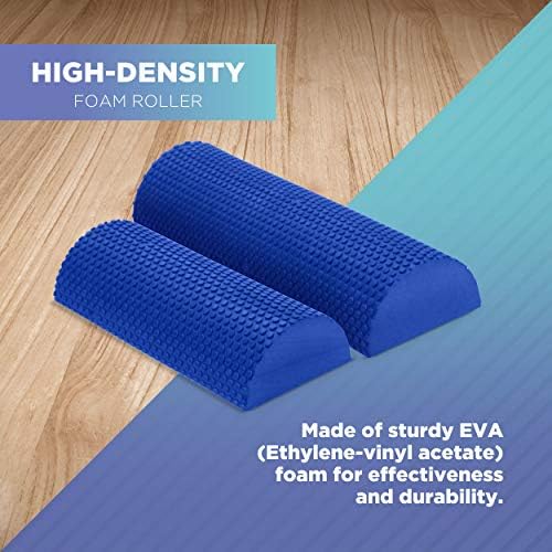Bean Products High Density Half Round Foam Roller 18" for Physical Therapy