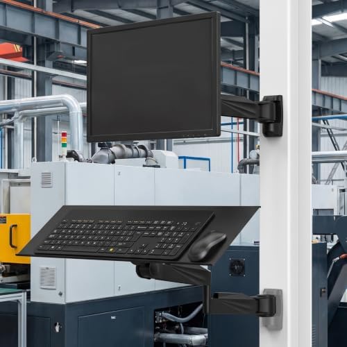 Adjustable Wall-Mounted Keyboard Tray with Spring Arm