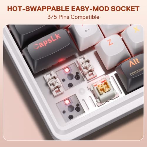 Redragon K745 PRO Wireless 108-Key Gasket RGB Gaming Keyboard, 4 Hotkeys