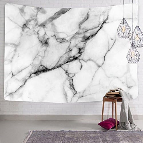 Black and White Marble Tapestry Wall Hanging,Grey Marble Painting Printed Wall Art Hanging Tapestry Dorm Decor
