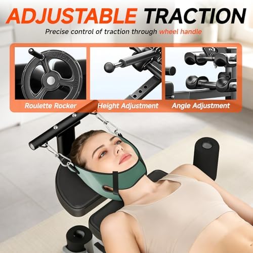 Spine Decompression Table Back Stretcher - Full Body Traction & Stretch Machine for Home Cervical Traction Lumbar Stretching, Flexibility Training, Mobility Support
