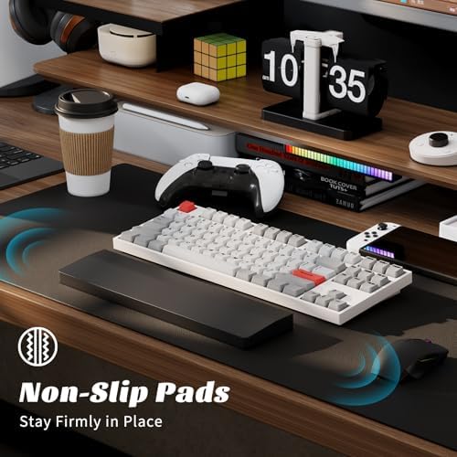 Wooden Wrist Rest, 11.8-inch Length and 22mm Thickness for Small Keyboard, Bamboo Wood Palm Rest, Ergonomic Design for Mechanical Gaming Keyboard