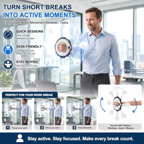 Arm Exerciser for Home Workouts, Quiet Upper Body Fitness Trainer for Arms
