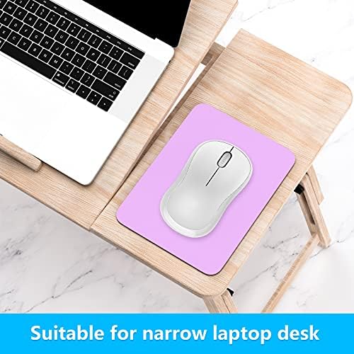 Dapesuom Small Mouse Pad, 6 x 8 Inch Thick Rubber Premium-Textured Non-Slip Portable & Washable Mini Mouse Mat for Women Men Wireless Laptops Keyboard Tray Gaming Work Computer Office Travel, Purple