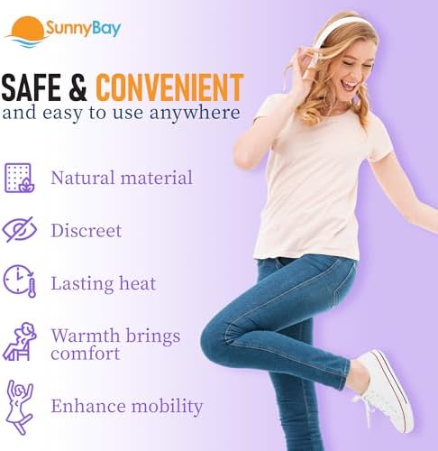 SunnyBay Heat Patches for Menstrual Cramp, 2.75x3.5 inch, 10 Count, 2 Pack