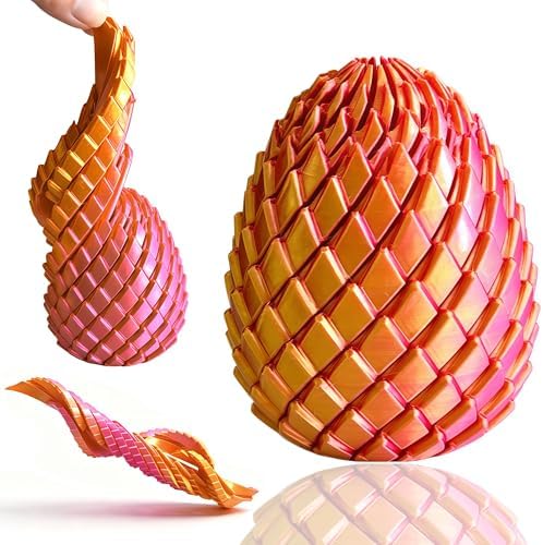 3D Printed Fidget Toys, Twisty Fidget Dragon Egg, Spiral Slippery Egg Toy