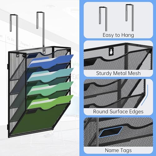 Kuntine.B Wall File Organizer Office Hanging Magazine Holder Wall File Organizer for Office Home