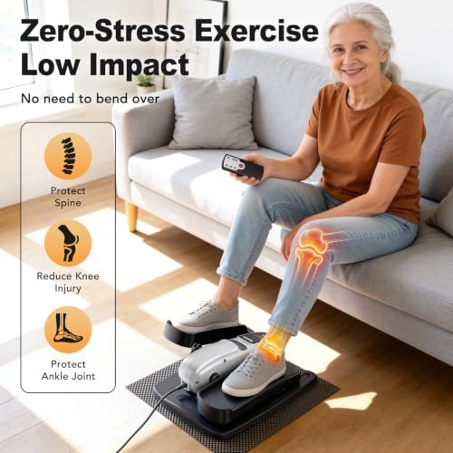 Under Desk Elliptical Leg Exerciser While Sitting for Seniors