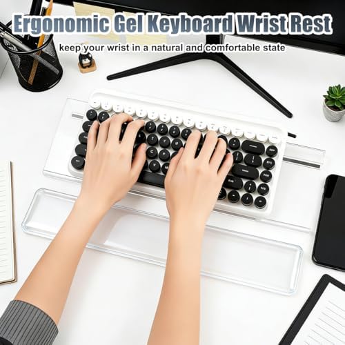 Keyboard Wrist Rest,Gel Wrist Rest for Keyboard-Tinted Clear Wrist Rest