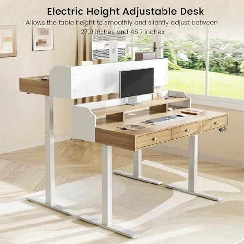 ModernMate Standing Desk with 3 Drawers, 48 x 26 Inches