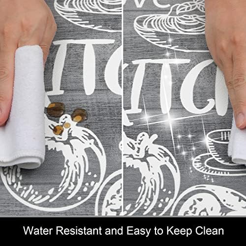 HEBE Anti Fatigue Kitchen Rugs Set of 2, Cushioned Kitchen Mats for Floor