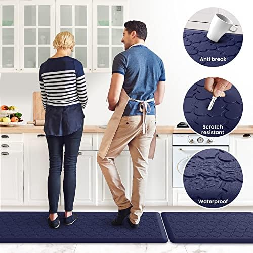Kitchen Mat 2 PCS Cushioned Anti-Fatigue Floor Mat Standing Mat for Kitchen