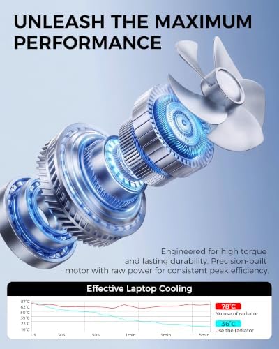 AICHESON RGB Laptop Cooling Pad for 15-19 Inch Laptops, White