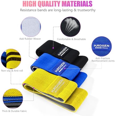Resistance Bands for Working Out, Exercise Workout Bands for Women & Men, 5 Levels Elastic Stretch Bands for Exercise with Carry Bag for Physical Therapy, Home Fitness, Strength Training, Yoga
