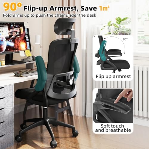 Ergonomic Office Chair Desk Chair with Adjustable Lumbar Support