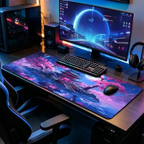 Mouse Pad Gaming - Desk Mat for Keyboard and Mouse - Large Mouse Pads for Desk, Gaming Mousepad with Non-Slip Base, Desks Pad (31.5" X 11.8") for Game, Office and Home