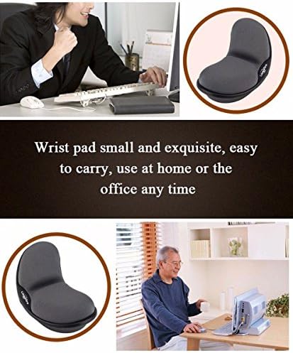 Memory Foam Mouse, Keyboard Wrist Rest Pad Anti-Skid Mousepad Support Mat for Office Computer Laptop Mac- Durable Comfortable Lightweight Easy Typing Pain Relief (Gray)