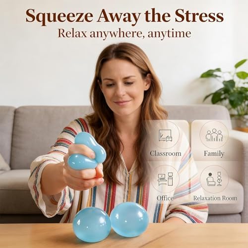 Coconut Oil Squishy, Coconut Oil Slow Rising Squeeze Stress Ball Clear Jelly Bubblegum Texture Coconut Oil Squishy Toy (Blue)