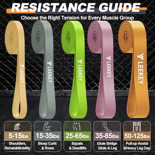 LEEKEY Resistance Bands Set for Pull Up Assistance & Exercise