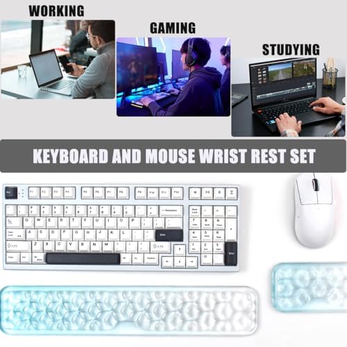 Gel Keyboard and Mouse Wrist Rest Set, Wrist Pad for Computer Keyboard