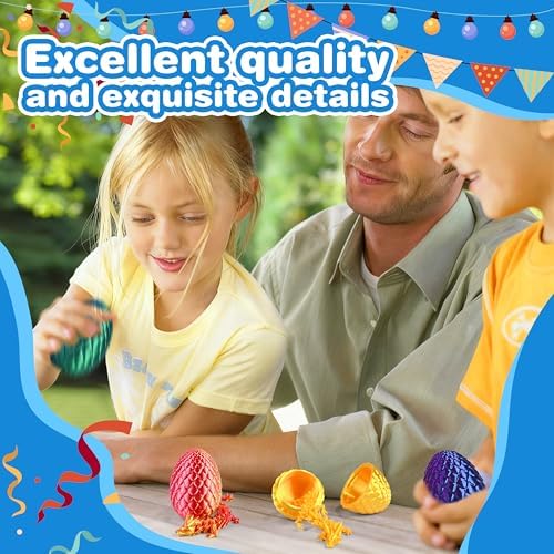 8pcs 3D Printed Dragon, Articulated Animal Fidget Toys for Desk Decor, Unique Birthday Gift for Kids Teens, Collectibles Surprise Set for Classroom Prize