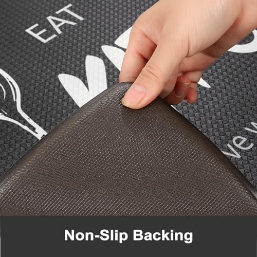 KIMODE Kitchen Mats 2PCS,Cushioned Anti Fatigue Farmhouse Kitchen Rugs Mats