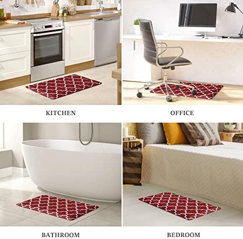 WISELIFE Anti Fatigue Mats for Kitchen Floor, 17.3" x 28", 4/5 Inch, Red