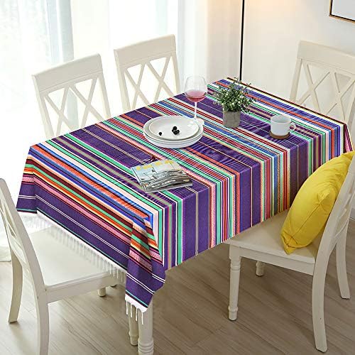 Xplanet 84 X 59 Inch Mexican Serape Blanket Bay Window Blanket, Mexican Tablecloth Serape Tatami Blanket Bed Blanket Table Cover Tapestry Blanket Picnic Mat for Mexican Party Wedding Decorations