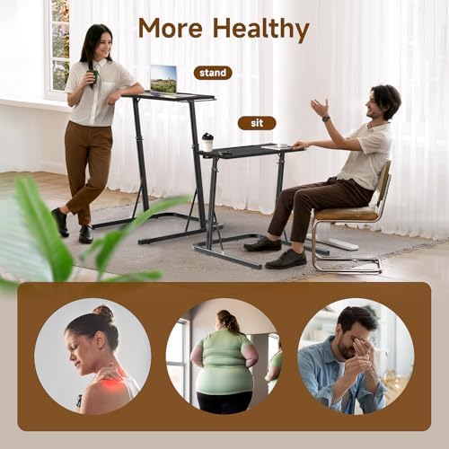 VTORY Adjustable Height Standing Desk for Walking Pad Treadmill，for Cycling