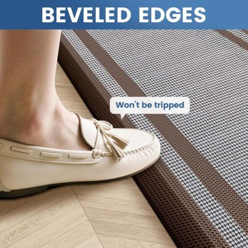 2PCS Kitchen Rugs Cushioned Anti-Fatigue Kitchen Mats Comfort Standing Mat