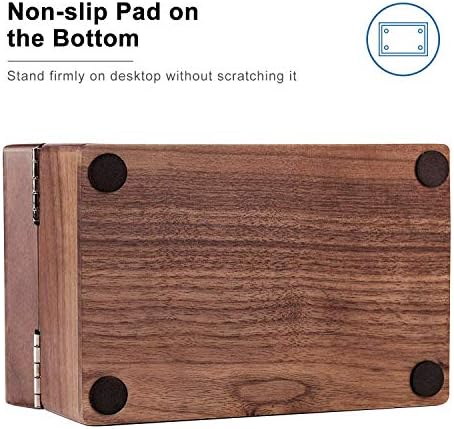 MaxGear Walnut Wood Business Card Organizer for 2.2" x 3.5" Cards