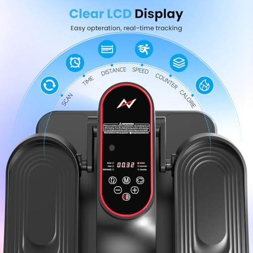 AXV Under Desk Elliptical Exercise Machine,Electric Ellipse Leg Exerciser As Seen On TV,Training Machines While Sitting for Seniors Home,Portable, Quiet, with Remote Control