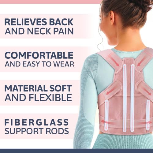 Selbite Posture Corrector for Women and Men, Back Brace for Upper and Lower Back Pain Relief, Full Back Support with Adjustable Straps, Breathable and Comfortable